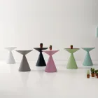 Outdoor Coffee Table in Colored Polyethylene with Internal Compartment - Acute Viadurini