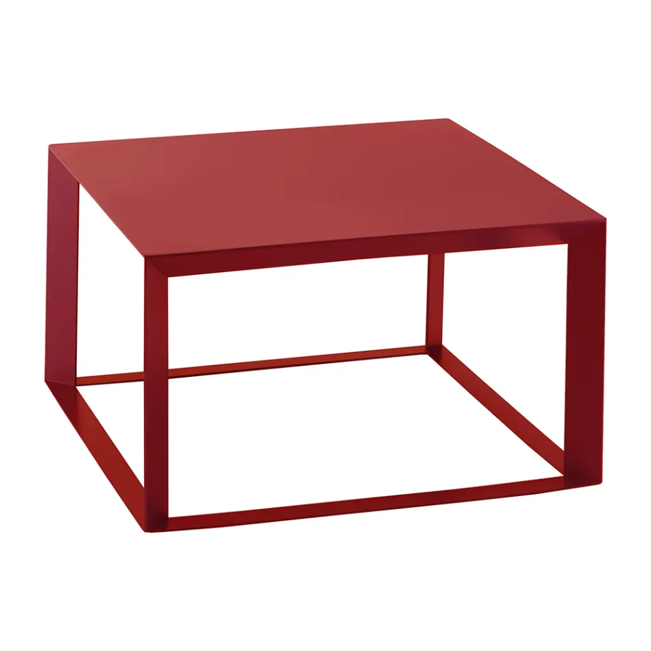 Square Design Metal Coffee Table in 2 Sizes - Josyane Viadurini