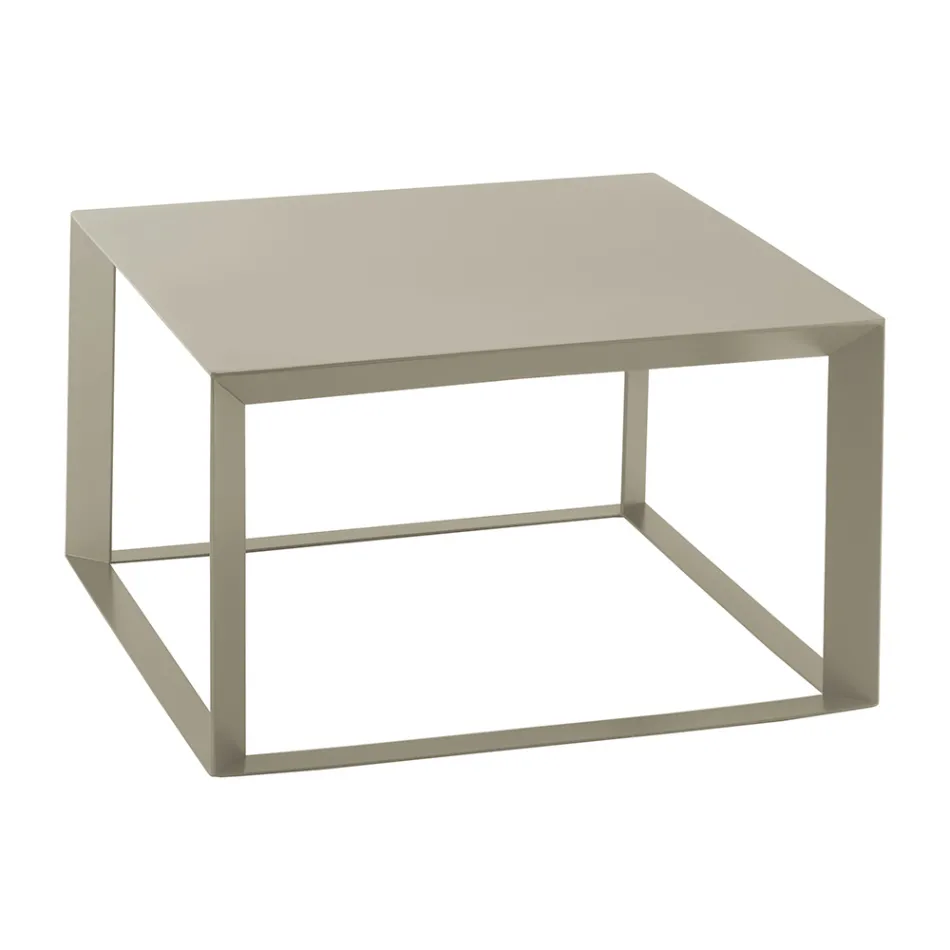 Square Design Metal Coffee Table in 2 Sizes - Josyane Viadurini