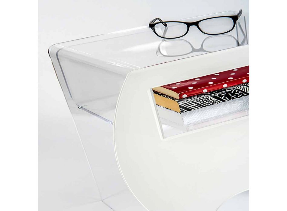 Coffee table / bedside table in Mineo design acrylic crystal Viadurini