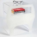 Design living room small table/bedside table in acrylic crystal, Mineo