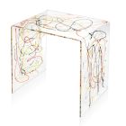 Bedside Table in Transparent and Colored Plexiglass 2 Sizes - Pelere Viadurini