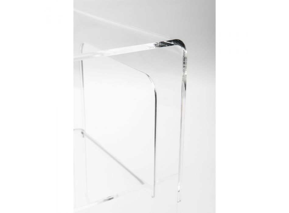 Bedside Table in Transparent or Smoked Plexiglass Made in Italy - Lollao