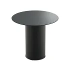 Coffee Table with Metal Base and Ø45 cm Mirror or Glass Top - Flaminia Viadurini