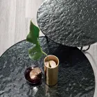 Coffee Table with Mirror and Marble-Effect Ceramic Top Made in Italy - Giusta Viadurini