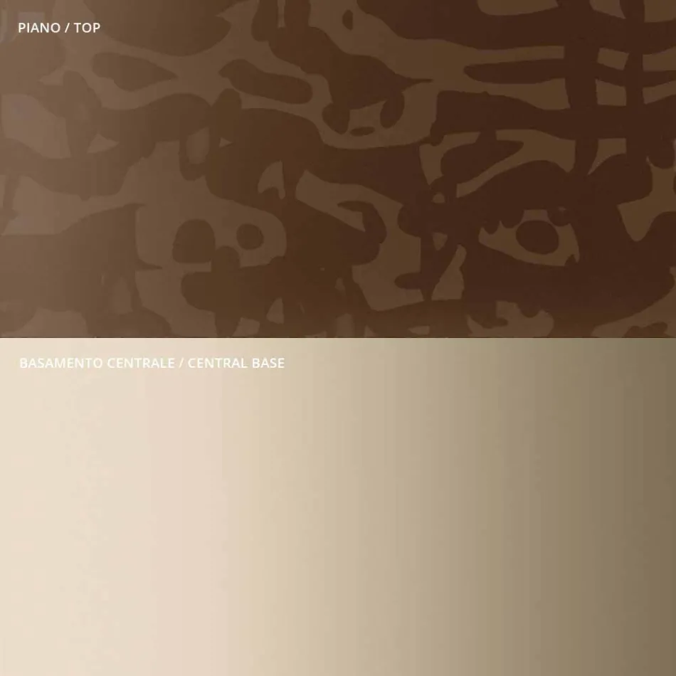 Coffee Table with Square Glass or Metal Top Made in Italy - Anakin Viadurini