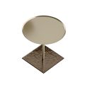 Coffee Table with Round Glass or Metal Top Made in Italy - Anakin