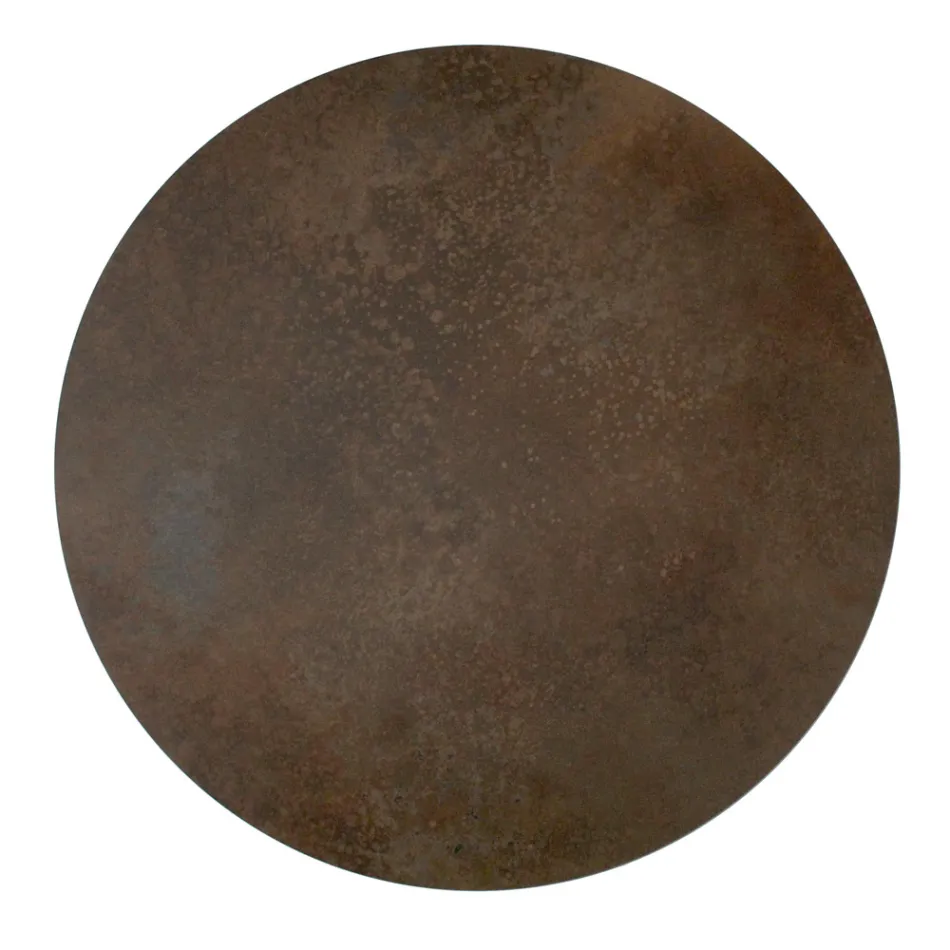 Coffee Table with Round Top Made in Stoneware Made in Italy - Siste Viadurini