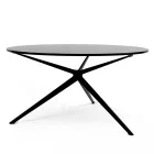 Coffee Table with Round Top Made in Glass Made in Italy - Siste Viadurini