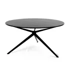 Coffee Table with Round Top Made in Glass Made in Italy - Siste Viadurini
