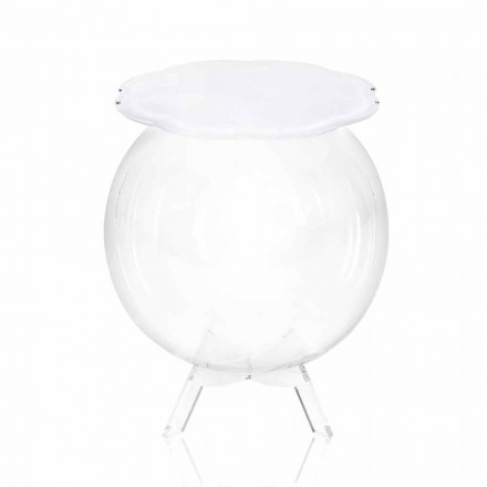 White round coffee table / container Biffy, modern design made in Italy Viadurini