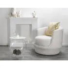 Biffy white round coffee table / container, modern design made in Italy Viadurini