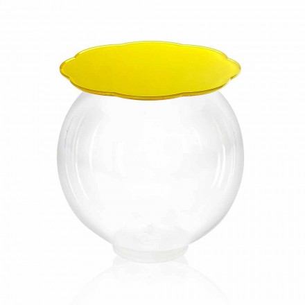 Biffy yellow round coffee table / container, modern design made in Italy Viadurini