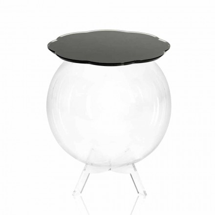 Biffy black round coffee table / container, modern design made in Italy Viadurini