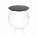 Black storage side table with a modern design Biffy, made in Italy