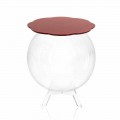 Red storage side table with a modern design Biffy, made in Italy