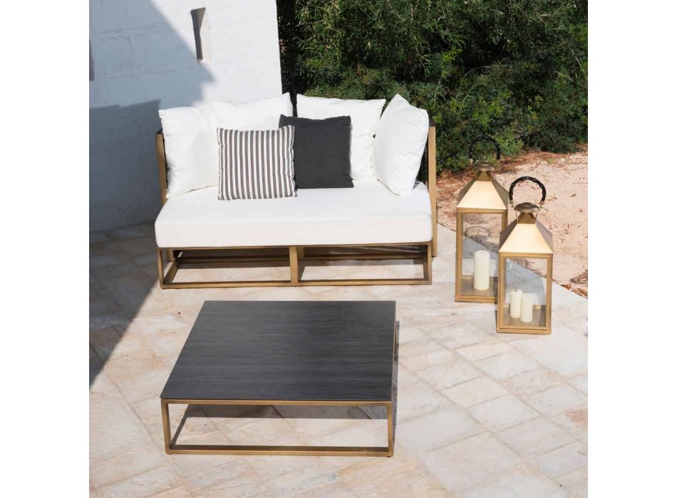 Square Design Outdoor Side Table 2 Dimensions 3 Finishes - Julie Viadurini