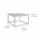 Square Design Outdoor Side Table 2 Dimensions 3 Finishes - Julie Viadurini
