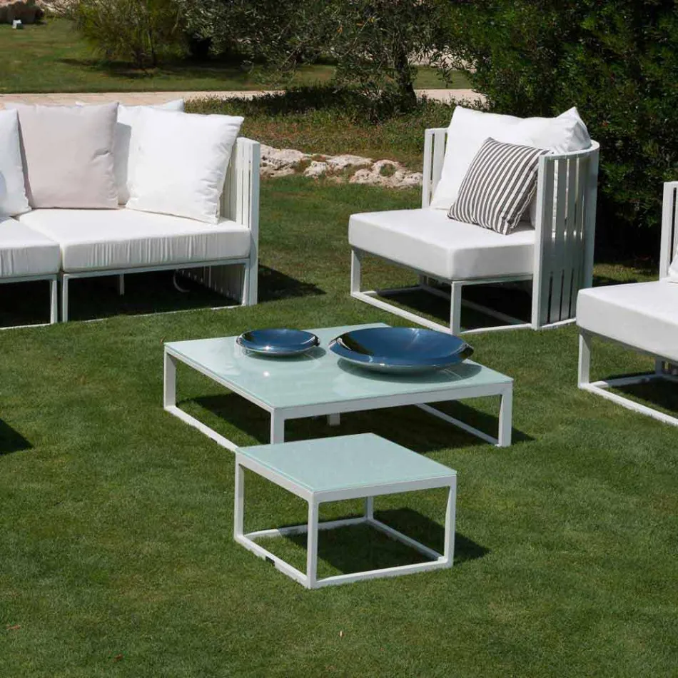 Square Design Outdoor Side Table 2 Dimensions 3 Finishes - Julie Viadurini