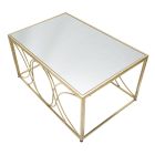 Coffee Table with Mirror Top and Iron Structure - Emilia Viadurini