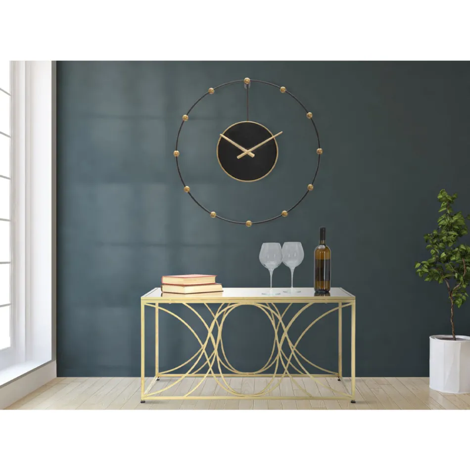 Coffee Table with Mirror Top and Iron Structure - Emilia Viadurini