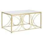 Coffee Table with Mirror Top and Iron Structure - Emilia Viadurini
