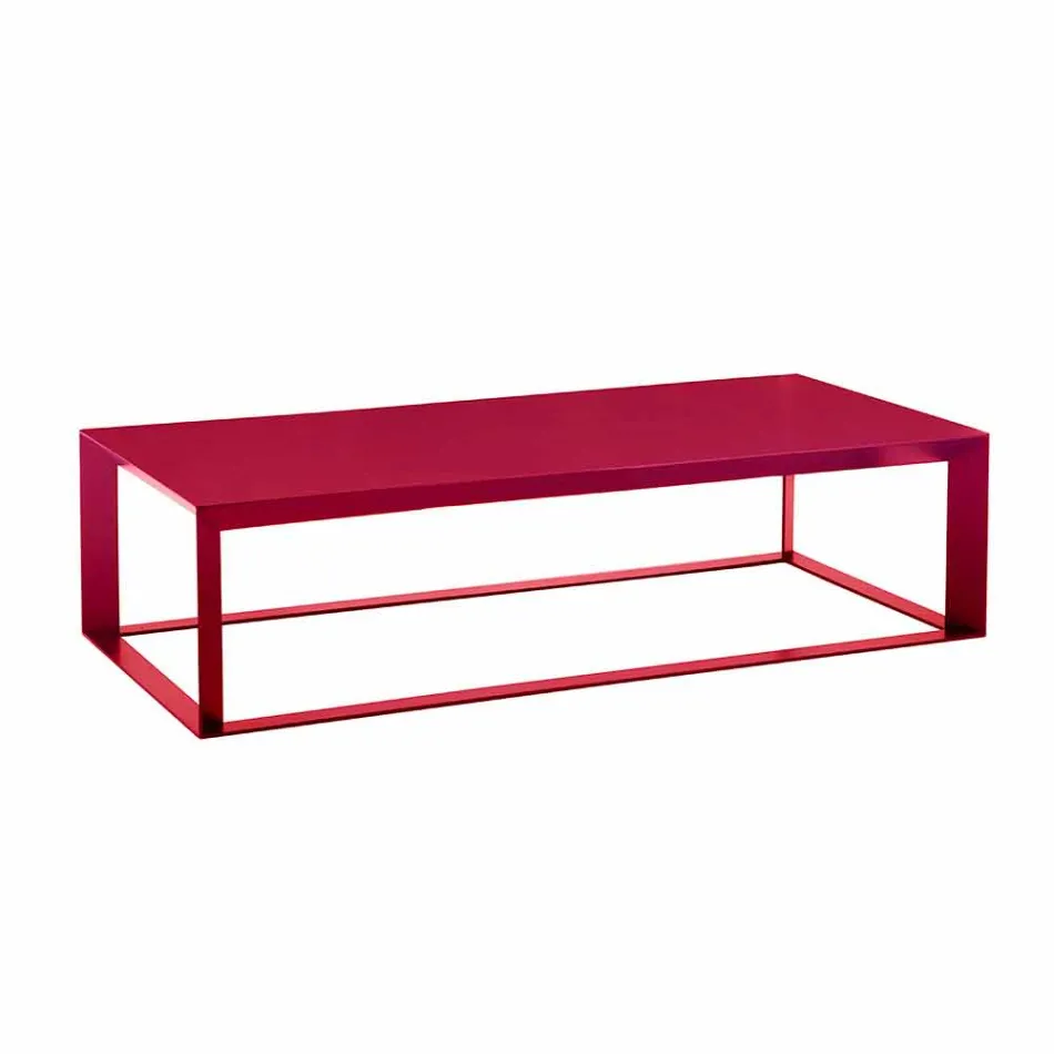 Coffee Table for Living Room in Colored Steel, Modern Design - Josyane Viadurini