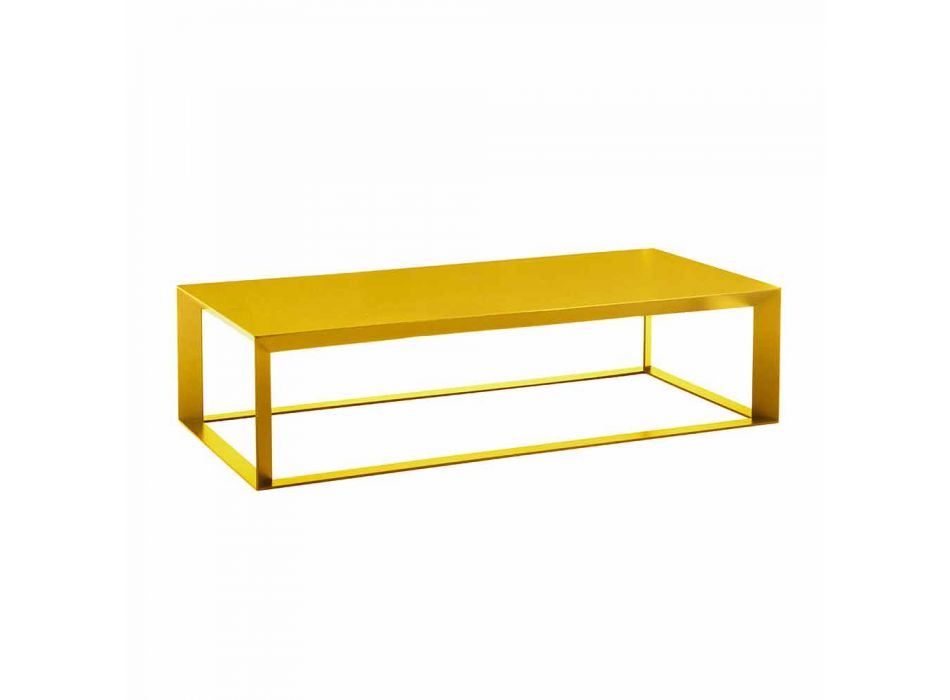 Coffee Table for Living Room in Colored Steel, Modern Design - Josyane Viadurini