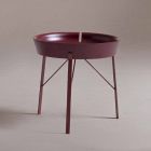 Coffee Table for Living Room in Steel and Colored Wood Modern Design - Cocoon Viadurini