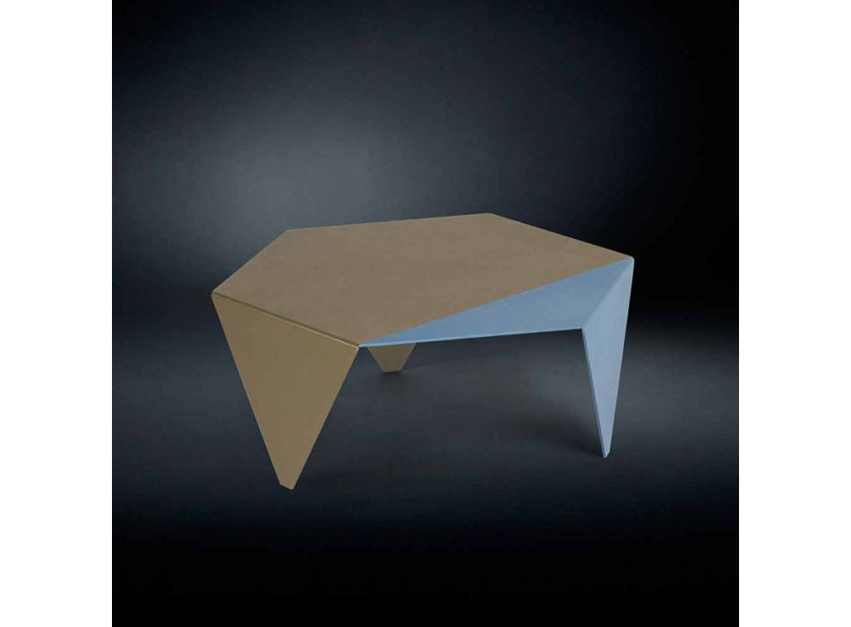 Coffee table in two-tone metal design Coffee laser cut Ruche