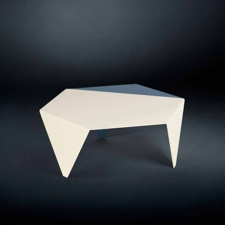 Coffee table in two-tone metal design Coffee laser cut Ruche Viadurini