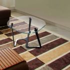 Handmade Coffee Table in Glass and Steel Made in Italy - Marbello Viadurini