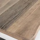 Homemotion Steel Coffee Table and Acacia Wood Top - Zalma Viadurini