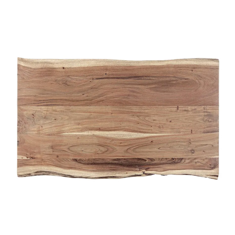 Coffee Table in Handmade Wood and Steel Homemotion - Tancredi Viadurini