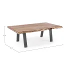 Coffee Table in Handmade Wood and Steel Homemotion - Tancredi Viadurini