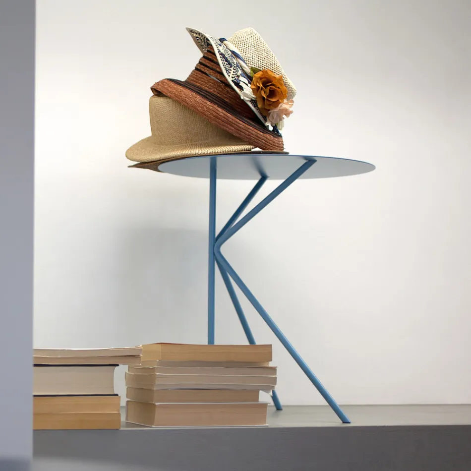 Round Metal Coffee Table, Design in Various Colors and 2 Sizes - Olesya Viadurini