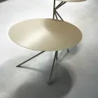 Round Metal Coffee Table, Design in Various Colors and 2 Sizes - Olesya Viadurini