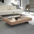 Modern Transforming Coffee Table in Wood and Metal Made in Italy - Fabio