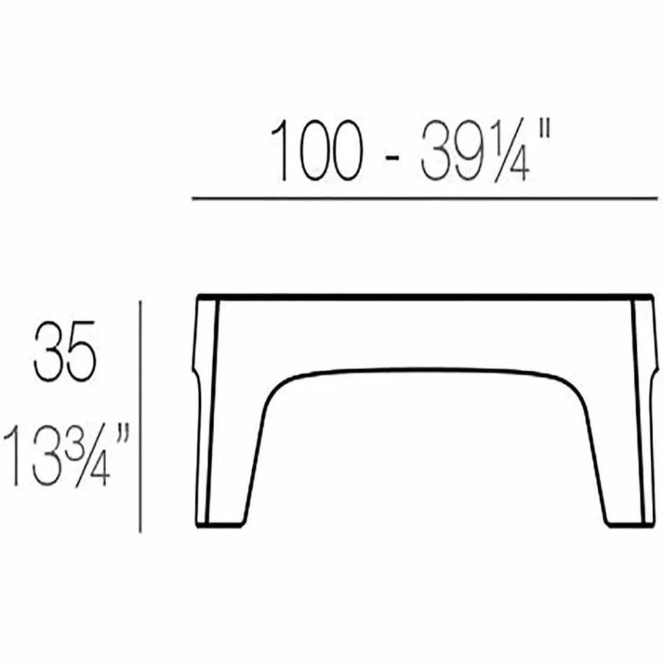 Solid by Vondom outdoor coffee table in polypropylene Viadurini