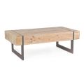 Coffee Table for the Living Room in Fir Wood and Steel - Ilenia