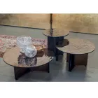 Round Glass Coffee Table for Living Room Design 3 Sizes - Imolao Viadurini