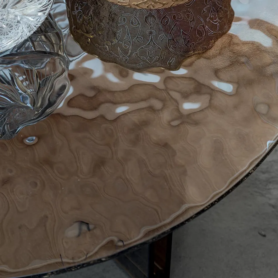 Round Glass Coffee Table for Living Room Design 3 Sizes - Imolao Viadurini