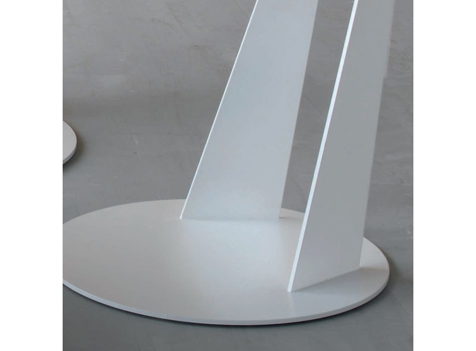 Round Coffee Table in Inclined Metal and Ceramic 3 Sizes - Coriko Viadurini