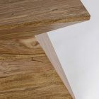Homemotion Pyramidal Sheesham Wood Coffee Table - Torrice Viadurini