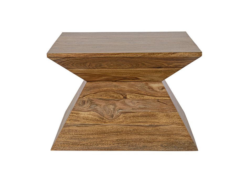 Homemotion Pyramidal Sheesham Wood Coffee Table - Torrice Viadurini