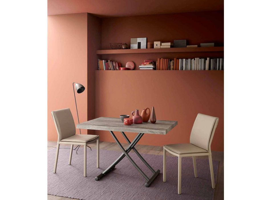 Coffee Table Convertible into a Made in Italy Design Kitchen Table - Genio Viadurini