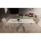 Modern Transformable Coffee Table in Wood and Metal Made in Italy - Gabri Viadurini