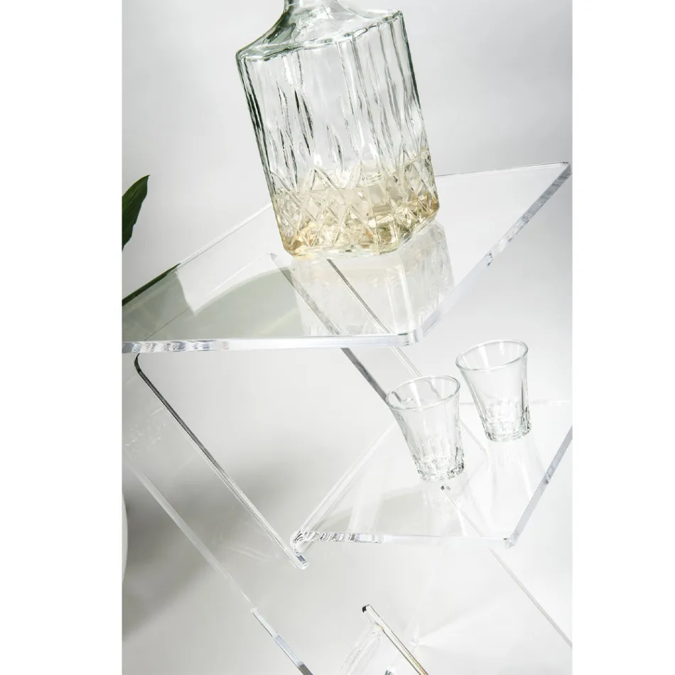 Sofa Table in Transparent Plexiglass Indoor or Outdoor - Platano Viadurini