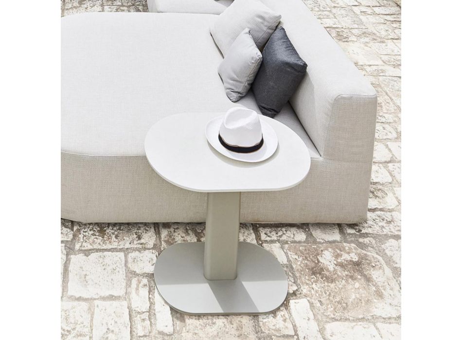 Aluminum and Steel Outdoor Coffee Table Made in Italy - Plinto by Varaschin