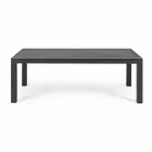 Outdoor Coffee Table with Aluminum Base and Ceramic Top - Maino Viadurini